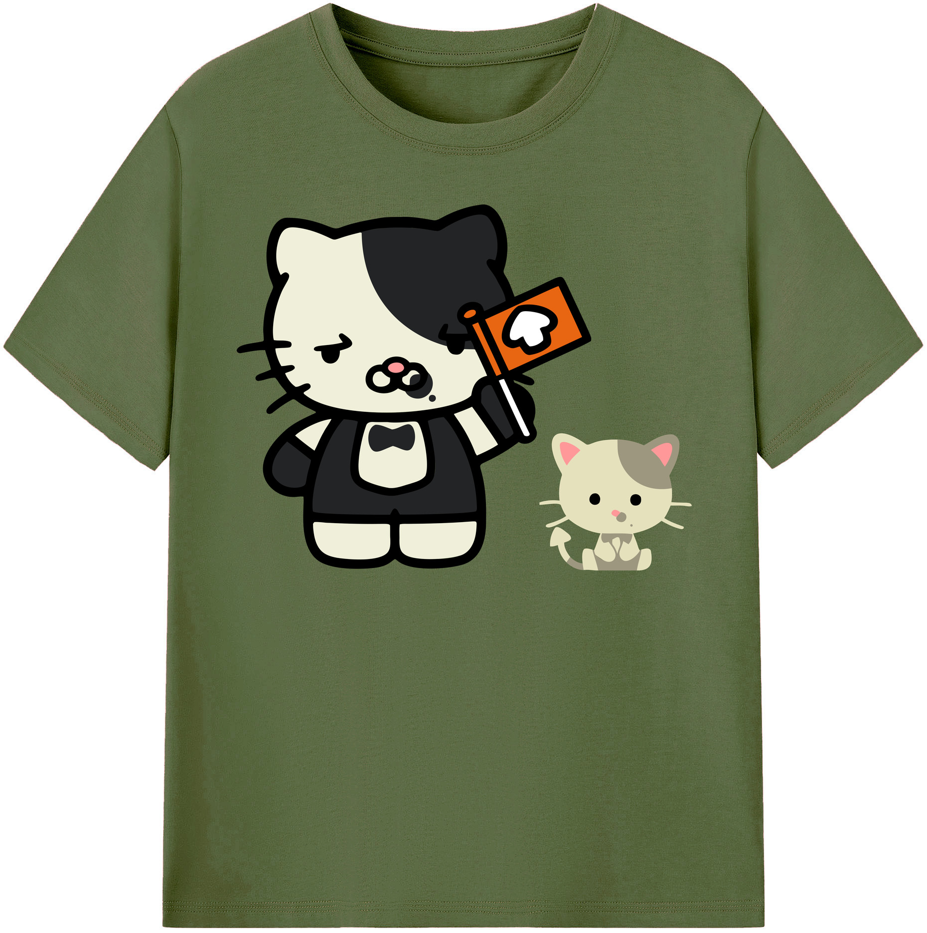 （画像用） Hello Kitty ハローキティ 綿100％半袖Tシャツ（フロントプリント）